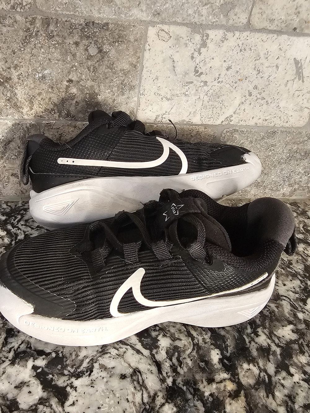 Nike Kids Black and White Low-Top Sneakers